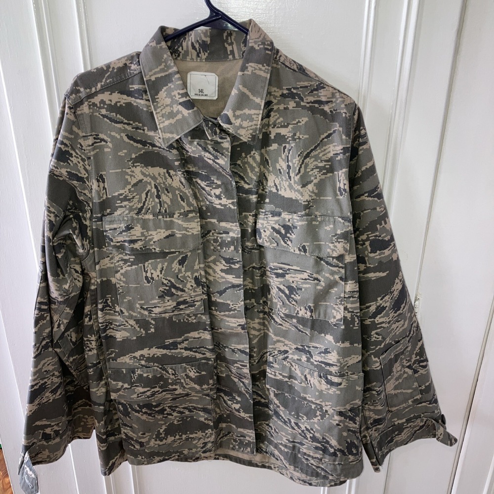 US Air Force ABU Digital Tiger Stripe Camo Uniform Set Jacket 14L Pants Tactical